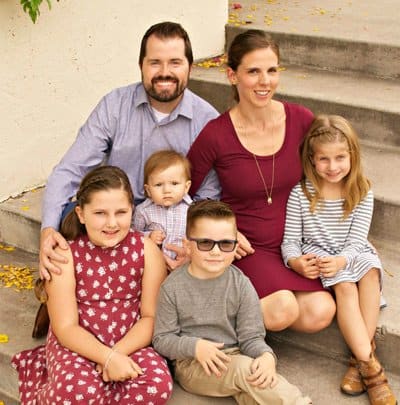 Dr. Jeziorski with his wife and children